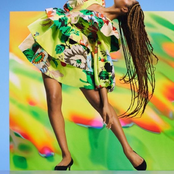 Christopher John Rogers Dress / Yellow Floral - Picture 2 of 3